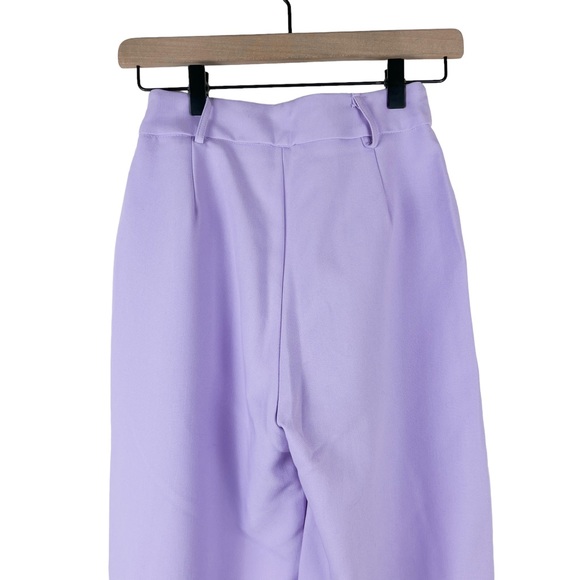 Princess Polly Huxley Two Piece Crop Top Trouser Set in Lilac - Picture 12 of 16
